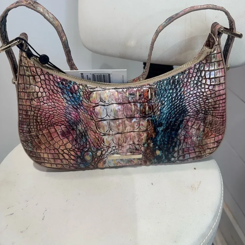 NWT Brahmin Kylie Multicolor Crocodile Embossed Women's Bag